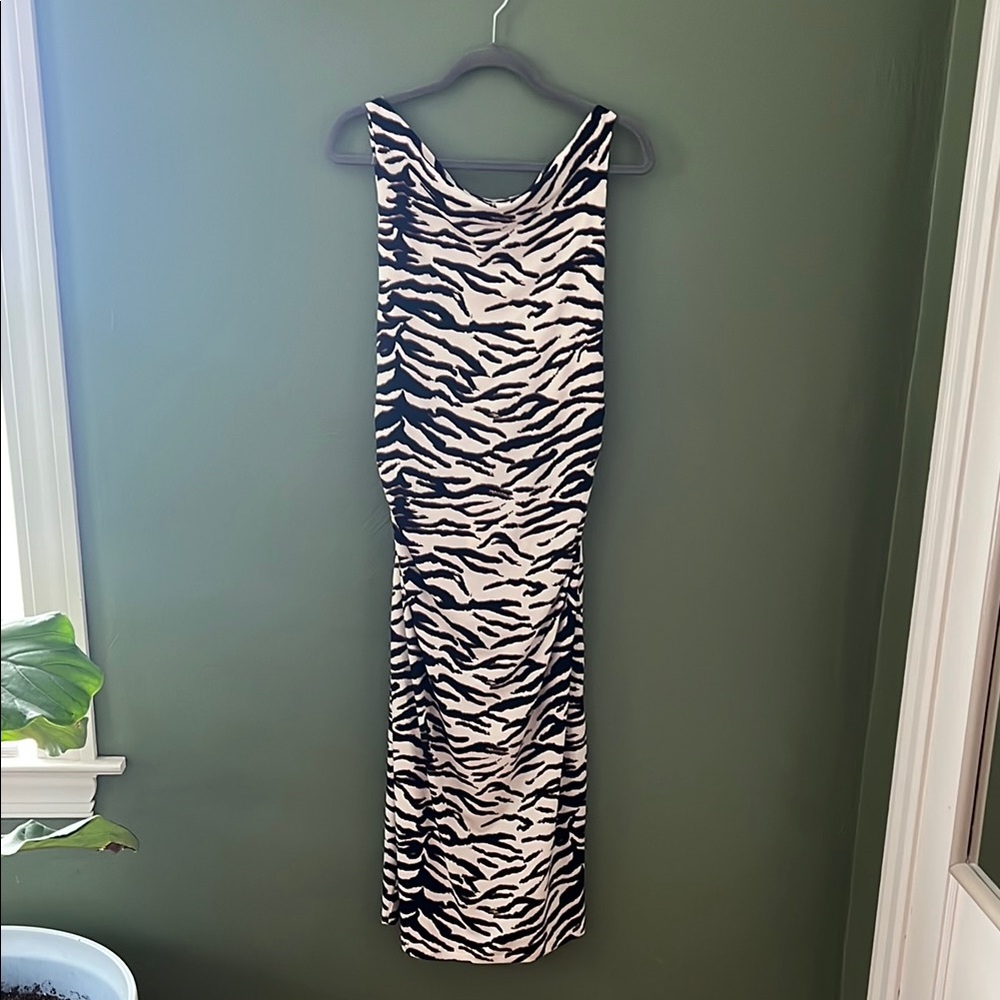 Zebra Print Sleeveless Dress